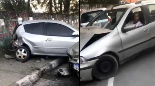 Don't Do Drugs: Brazilian Man Sniffs Some Coke After Crashing His Car!