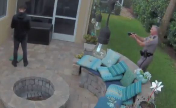 Cop Tasers Black Teen Standing In His Girlfriends Back Porch!