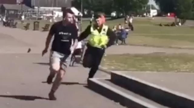 Dude Escapes From Cop By Using A 200 IQ Move!