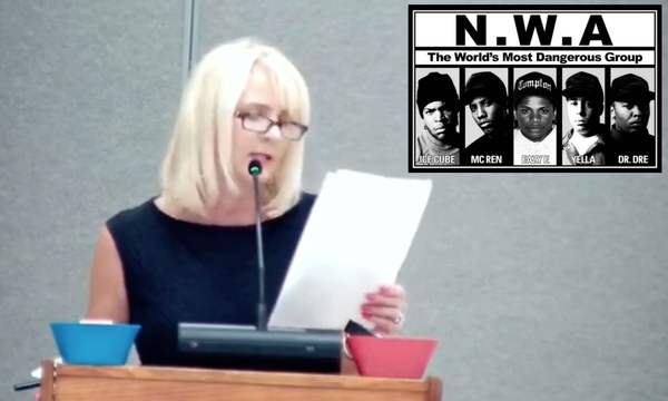 Hold Up: Woman Recites N.W.A. “F*** Tha Police” Lyrics At School Board Meeting!