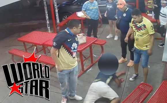 Whoa: Group Of Soccer Fans Hand Out Brutal Beatdowns At Pat’s Cheesesteak Shop In Philadelphia!