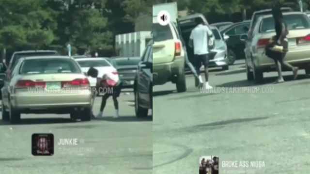 They Wasn't Playing: Group Of Dudes Hop Out Of A Car During Traffic &amp; Steal Car Parts From Another Vehicle With The Quickness!