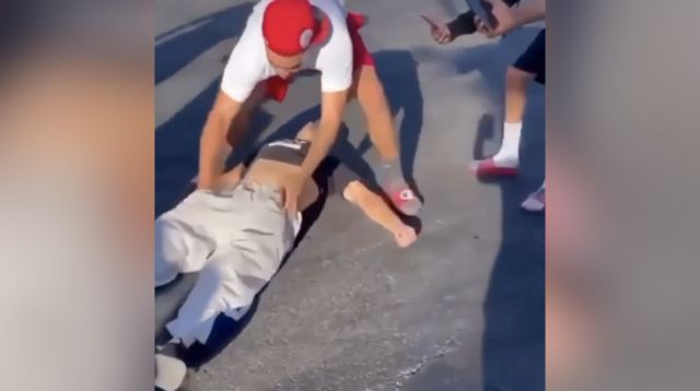 Messed Up: Unconscious Man Gets His Pockets Ran &amp; Gets Punched In The Face After Getting Hit By A Car!