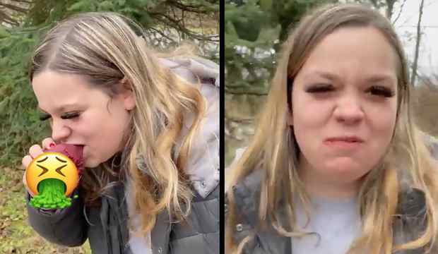 Oh Hell Nah: She Just Had To Try The Heart Of A Dead Deer!