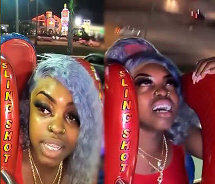 She Definitely Came: Shorty Got Her Soul Snatched On This Slingshot Ride!