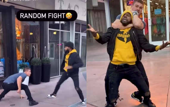 “You’re Going To Sleep” Man In A Wu-Tang Hoodie Embarrassed Himself After Calling Out Dude In A Street Fight… Then Got Put In A Chokehold!