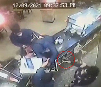Caught On Camera: 14-Year-Old Boy Shoots A Man Who Was Robbing His Dad’s Pizza Shop!