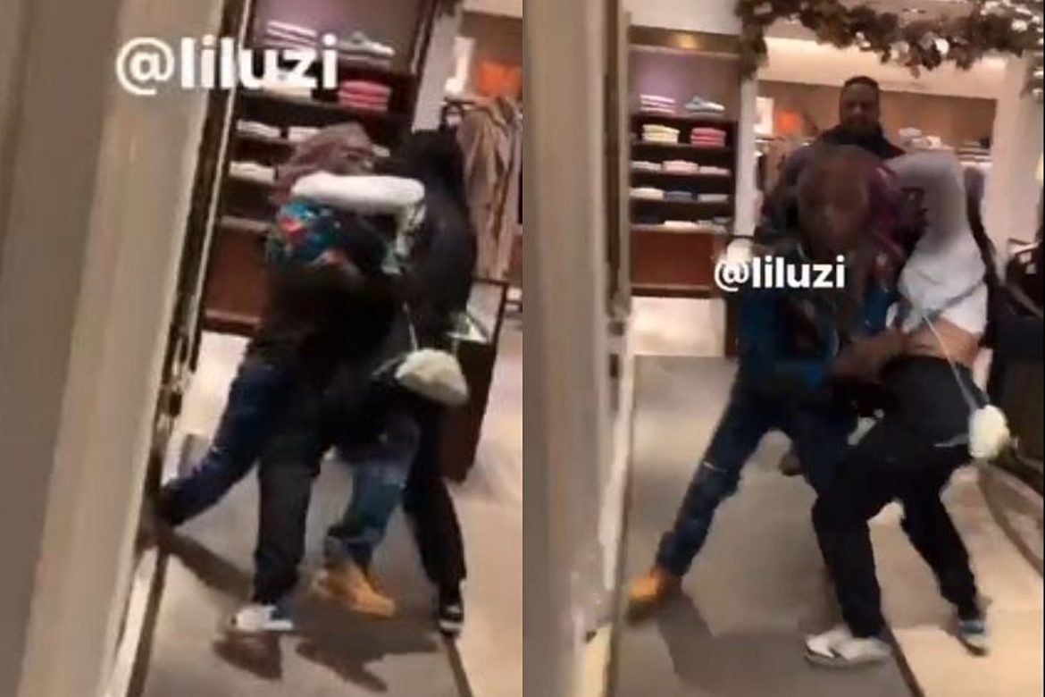 Lil Uzi Vert Charges at Man in Store, Restrained by Woman
