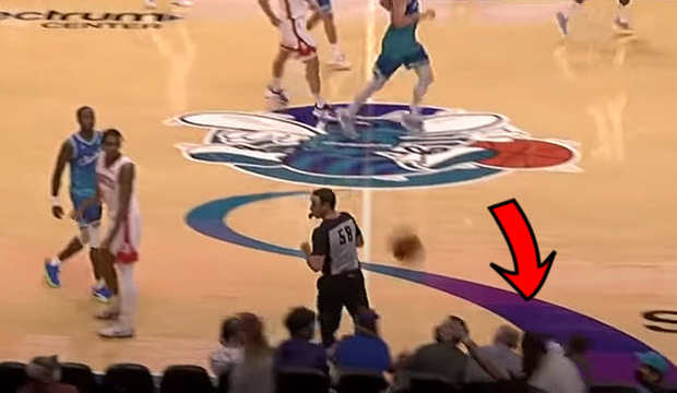 Took Her Out: Hornets Fan Gets Rocked With A Pass That Went Into The Crowd!