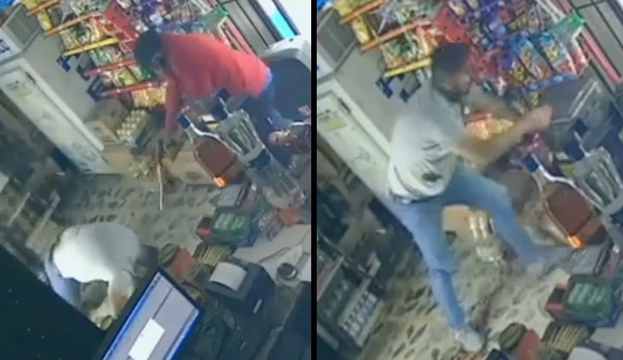 Wild: Man Gets Gunned Down At A Convenience Store But Manages To Stand Up &amp; Walk Out!