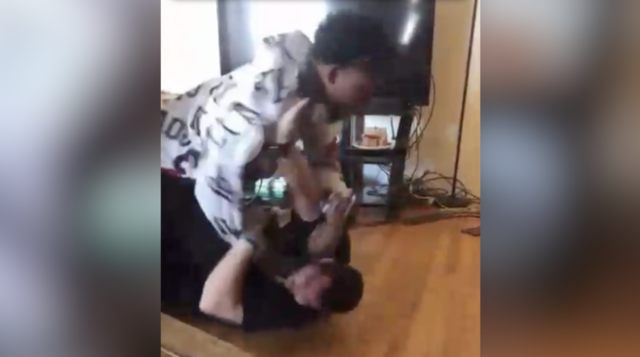 Sheesh: He Flipped Him Over and Pounded His Head On The Floor!