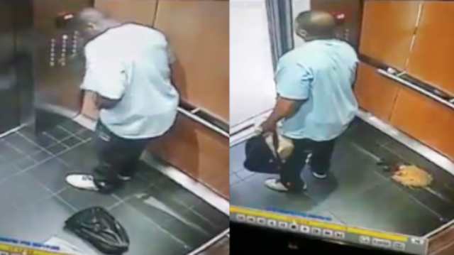 Whose Mans Is This? Dude Takes A Dump In A Public Elevator &amp; Acts Like Nothing Happened!