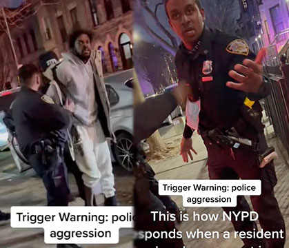When Filming Cops Goes Wrong: NYPD Officer Violates Woman While Detaining A Suspect In The Hood!
