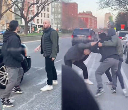 “Not The Fake Stitchy” Driver Gets Pistol Whipped With A Nerf Gun During A Road Rage Brawl In NYC!