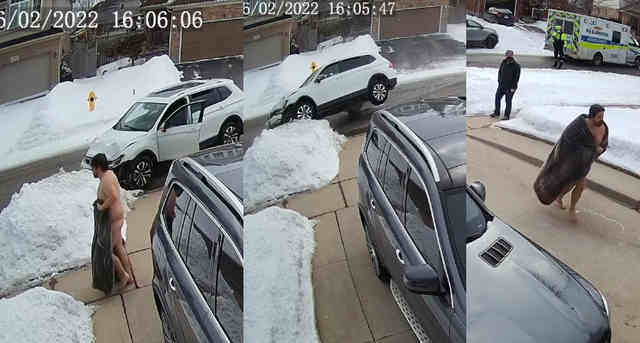 Wild Doorcam Footage: Cars Crash In A Canada Neighborhood, Nekkid Man Hops Out The Whip &amp; Bunch Of WTF Moments!