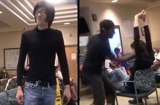 "I'm Right Here Aren't I" Dude Gets Rocked After Dispute With A Man At A Medical Centre!