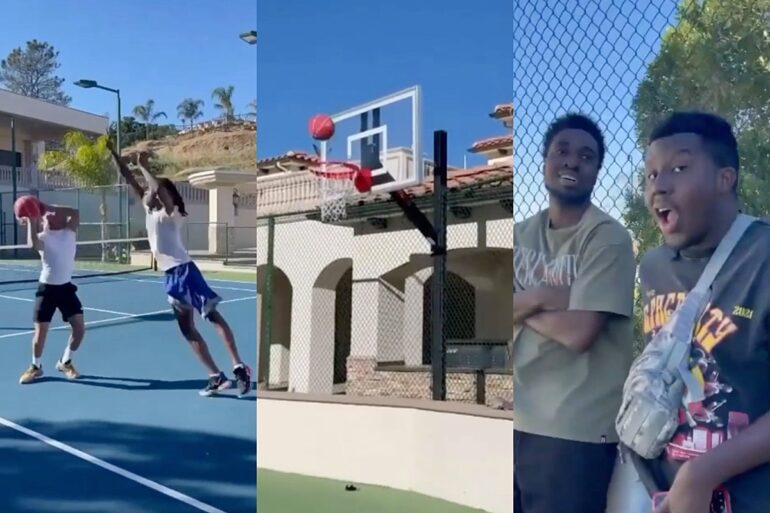 YK Osiris Throws Up Ridiculous Basketball Shot and It Goes In