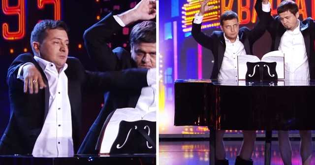 Ukrainian President Zelensky Plays The Piano With His Weiner!