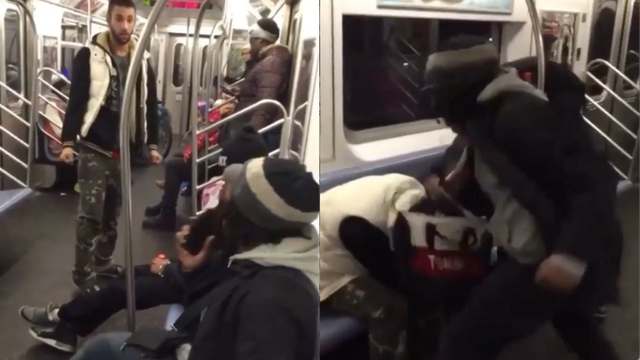 Mouth Wrote A Check His Ahh Couldn’t Cash: Man Gets His Face Pounded For Talking Reckless On The Train!
