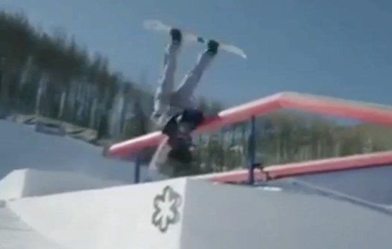 Pure Pain: Snowboarder Gets Wrecked During Practice Leap … Left With A Concussion, 2 Black Eyes &amp; A Broken Nose!