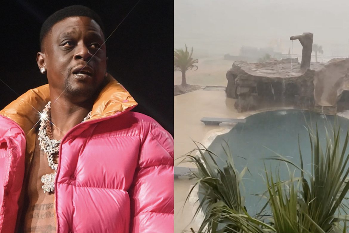 Boosie BadAzz Goes Outside During Severe Thunderstorm
