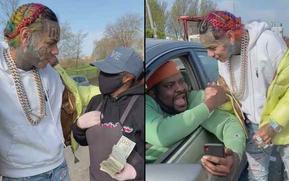 6ix9ine Gives ,000 To A Family Selling Flowers In New York! "I Was Going To Blow k At The Club"