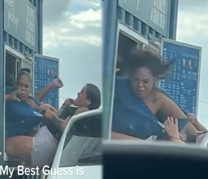 Tore Her Apart: Customer Beats The Hell Outta Drive-Thru Employee For Getting Her Order Wrong! [7 Sec]