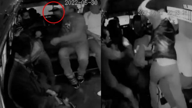 Picked The Wrong One: Armed Man Catches A Brutal Beat Down After Trying To Rob A Group Of People Inside A Bus!