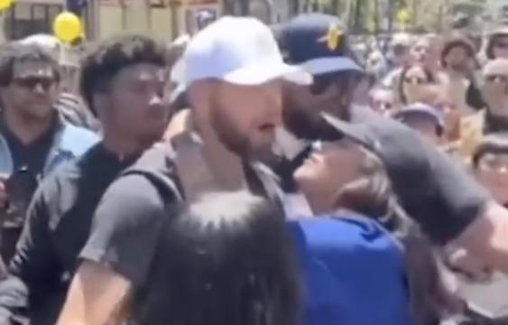 Shot Her Shot: Woman Tried To Kiss Stephen Curry At Warriors Championship Parade!