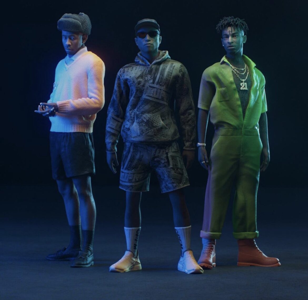 Pharrell Links With 21 Savage, Tyler, The Creator For “CASH IN CASH OUT” Single￼