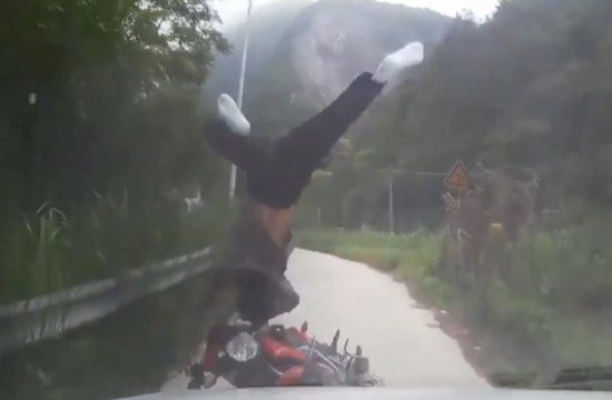 Oh Nah: He Got Folded After This Collision!