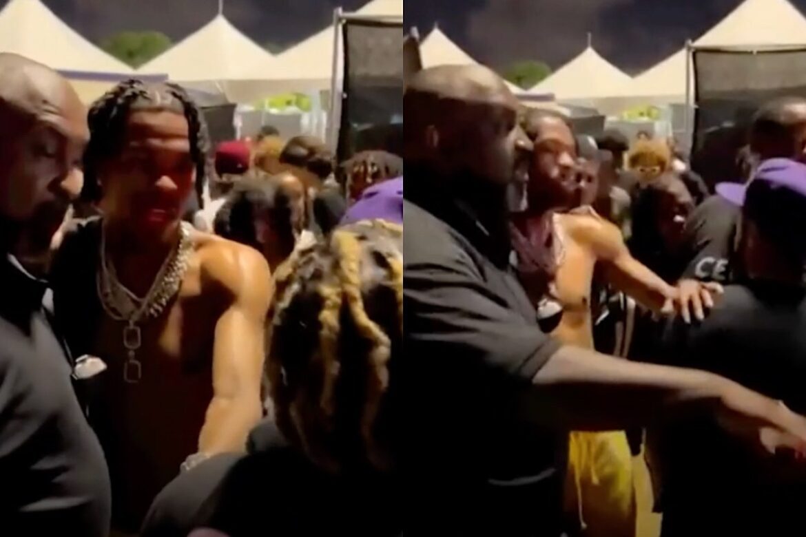 Lil Baby Stops Fans From Trying to Sneak Backstage During Show