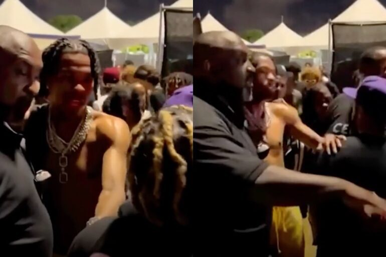Lil Baby Stops Fans From Trying to Sneak Backstage During Show