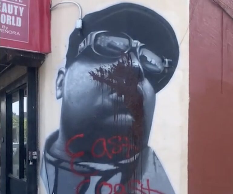 The Famous Notorious B.I.G. Mural in Brooklyn Has Been Vandalized