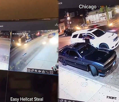 They Getting Too Creative Out There: Chicago Goons Find A Unique Way To Steal A Hellcat&hellip; Were Outta There Before The Owner Came!