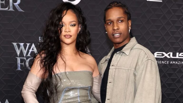 Rihanna + A$AP Rocky At “Black Panther: Wakanda Forever”