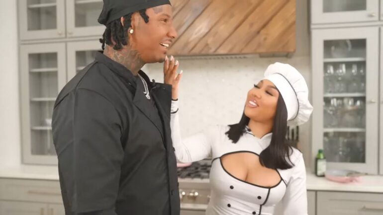 Ari Fletcher & Moneybagg Yo Clear Up Rumors As They Cook Valentine’s Day “Dinner”