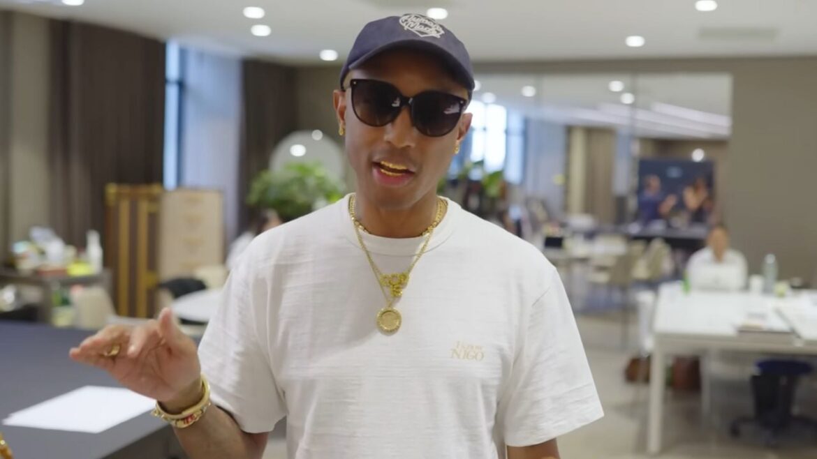 Pharrell Williams Shines At Star-Studded Louis Vuitton Showcase