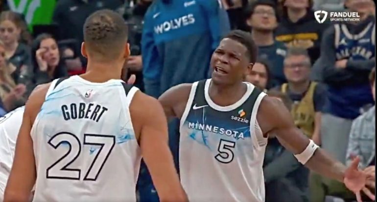 Anthony Edwards Got After Rudy Gobert Over A 3-Second Call