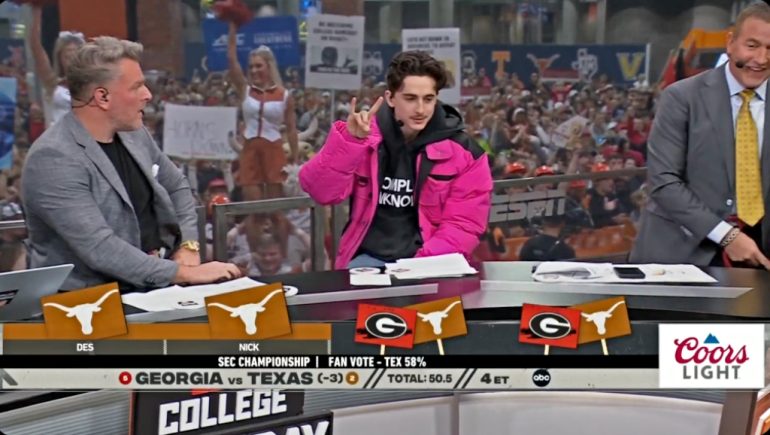 Fans Stunned By Timothée Chalamet Ball Knowledge On Gameday