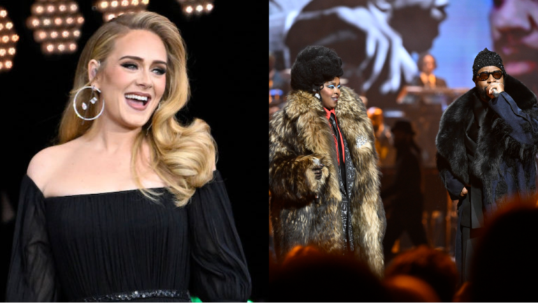 Adele Loses It While Watching Fugees Performance At ‘SNL50’