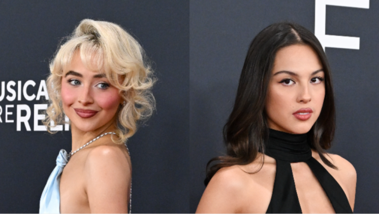 Sabrina Carpenter And Olivia Rodrigo Hug At The 2025 Grammys