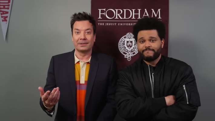 The Weeknd & Jimmy Fallon Crash A College Grad Party